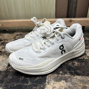 On Running The Roger Pro White Black Hard Court Tennis Shoe Women's Size 7